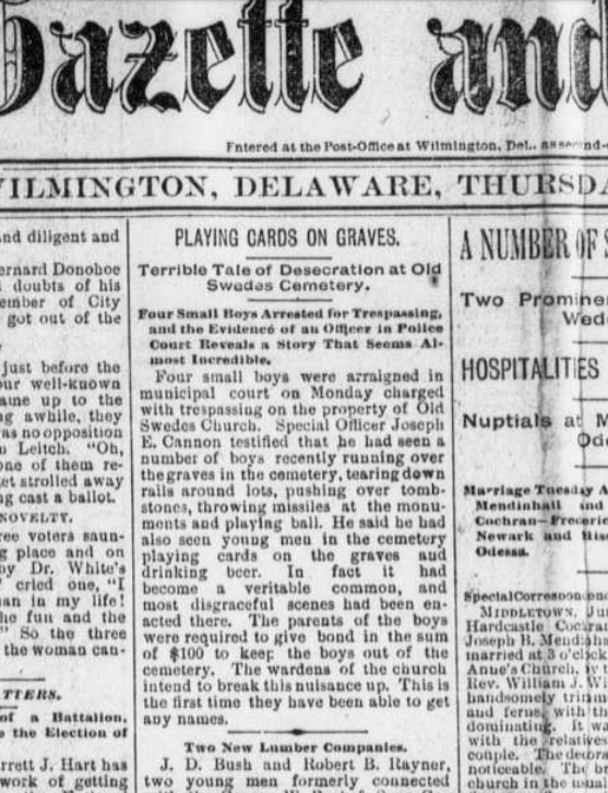 playing cards on graves 1895 june 13